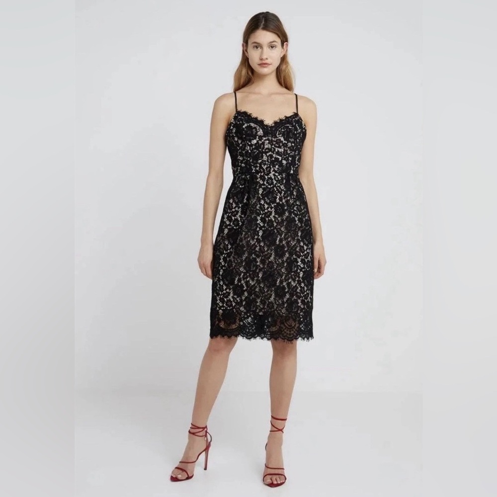 J. Crew Black Lace Slip Dress size 6